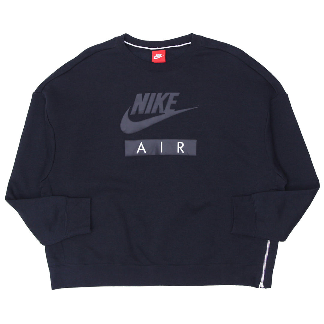 Shop Ladies Nike Air Boxy Oversized Black Sweatshirt Fashion Rerun