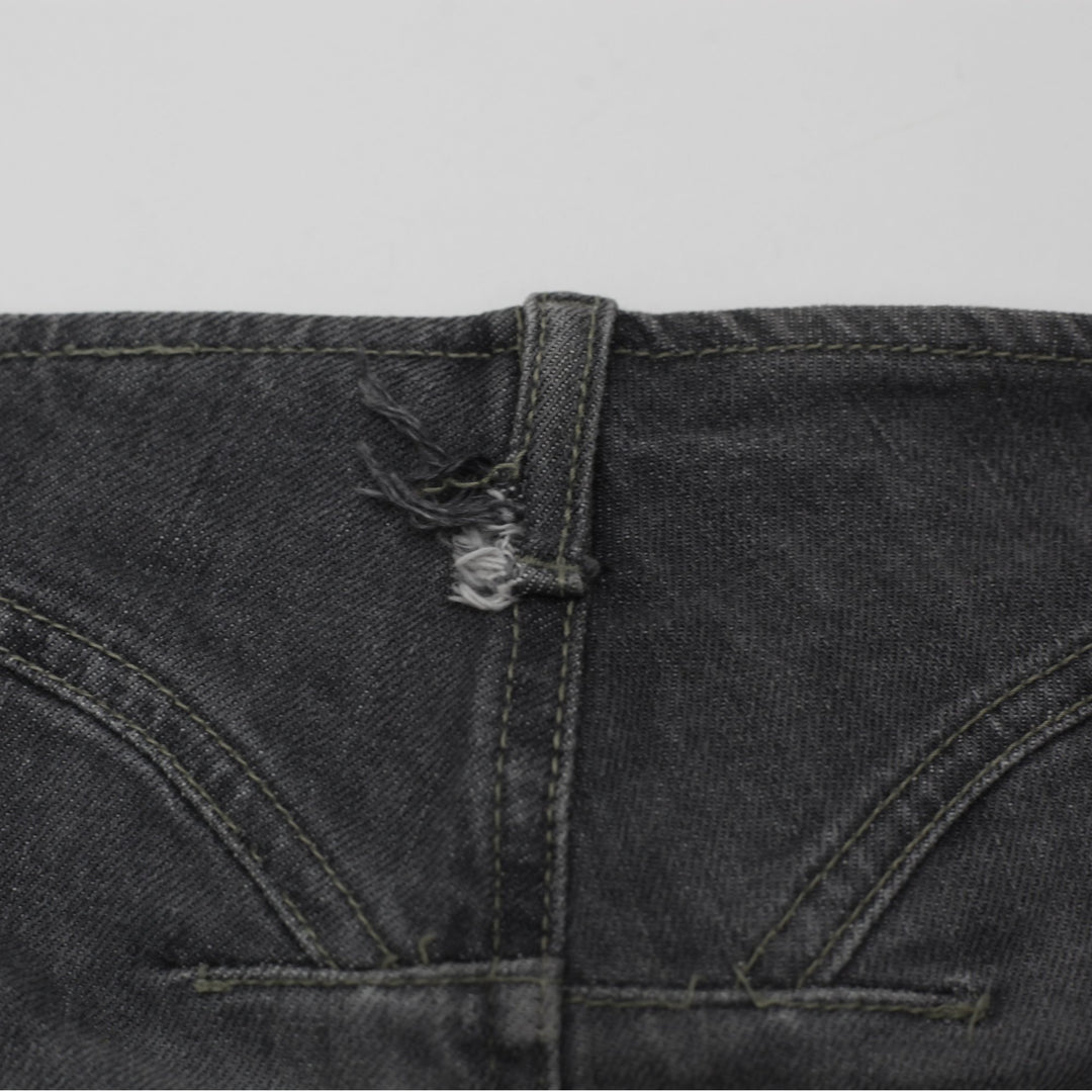 Y2K Ladies Diesel Bootcut Jeans Gray Denim Distressed Size 28