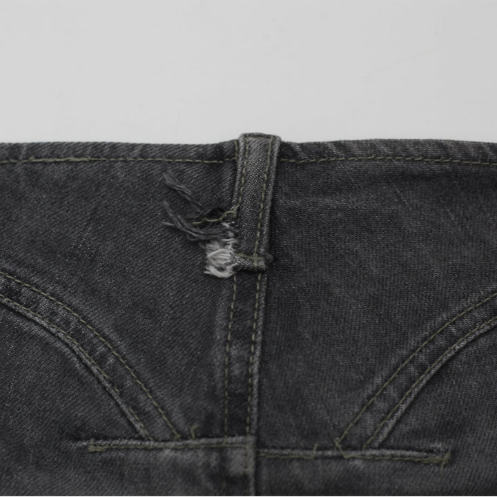 Y2K Ladies Diesel Bootcut Jeans Gray Denim Distressed Size 28