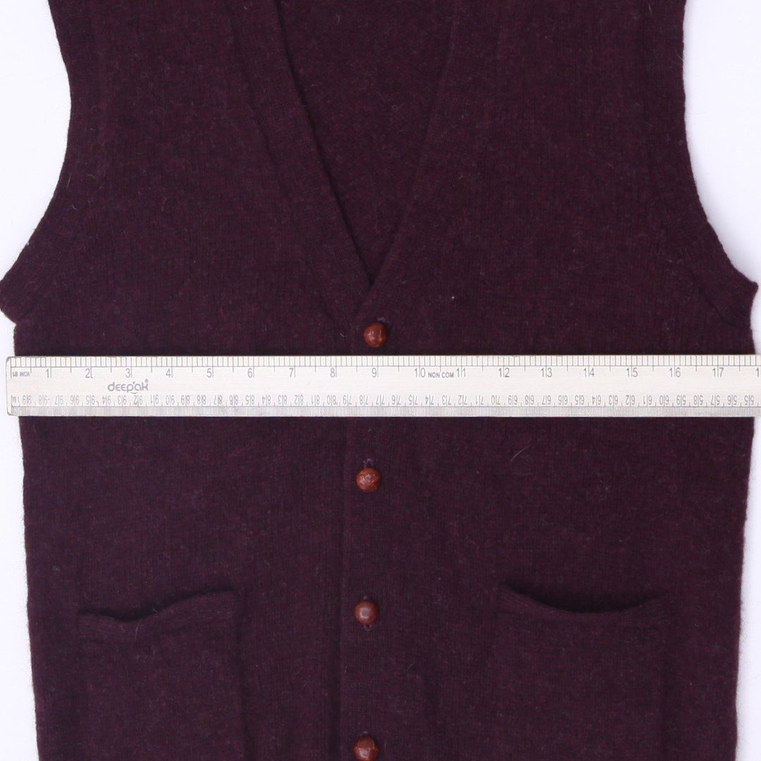 Vintage Men Ralph Lauren 100% Wool Button-Front Sweater Vest Size L