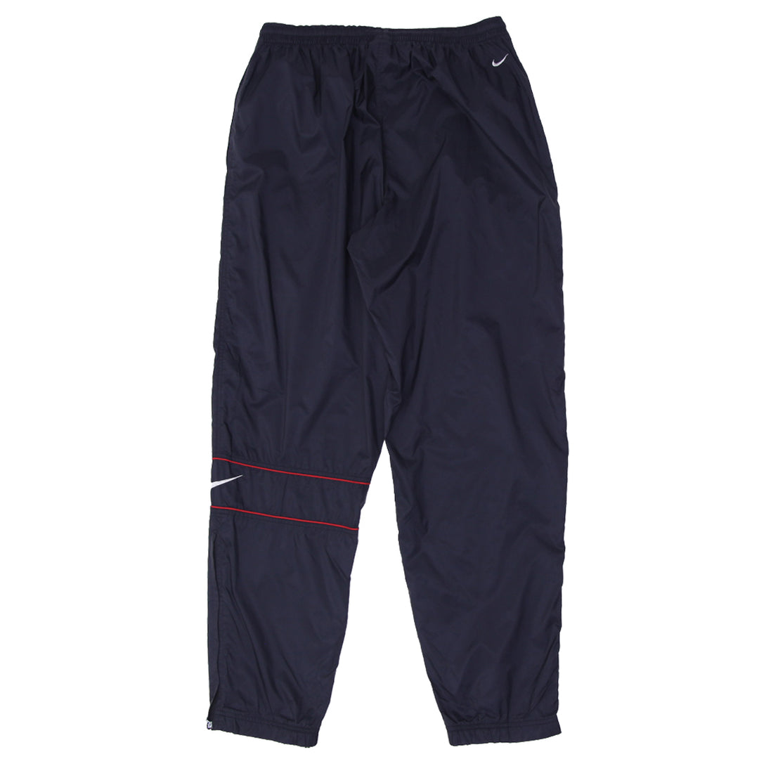 Vintage Embroidered Nike Logo Black Nylon Track Pants