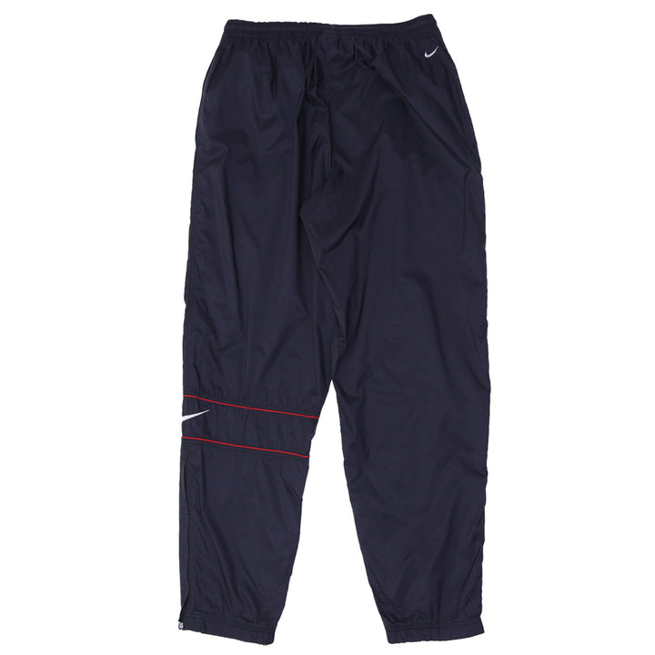 Vintage Embroidered Nike Logo Black Nylon Track Pants