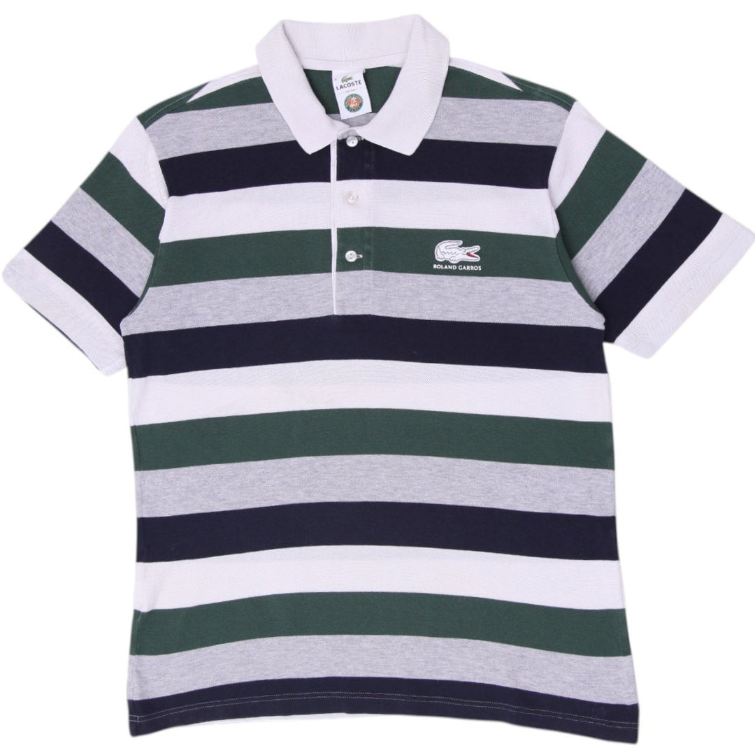 Mens Lacoste x Roland Garros Paris Green Heather Grey Polo T-Shirt Size 4