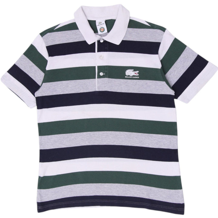Mens Lacoste x Roland Garros Paris Green Heather Grey Polo T-Shirt Size 4