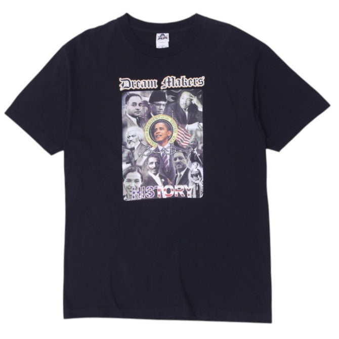 Vintage Alstyle "Dream Makers History" T-Shirt Black Graphic Large | Migration_T-Shirts | Fashion Rerun
