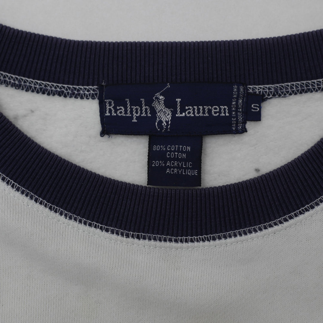Vintage Ralph Lauren Polo Sweater White Logo Graphic