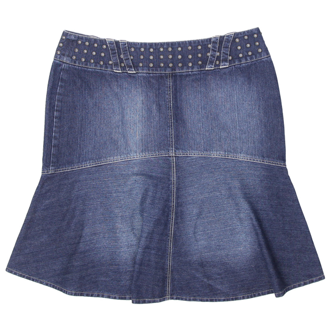 Y2K Ladies Bobo Zander Jeans Ruffle Hem Denim Skirt