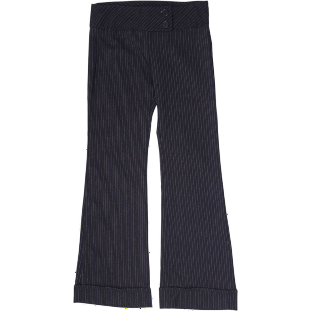 Y2K Ladies Valia Siren Pinstripe Cuffed Bootcut Pants Size 7