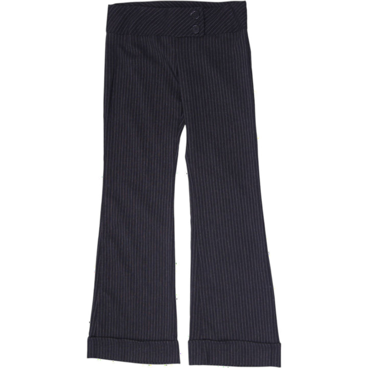 Y2K Ladies Valia Siren Pinstripe Cuffed Bootcut Pants Size 7