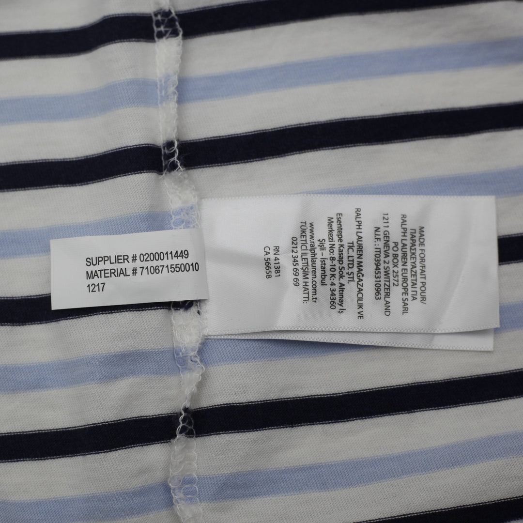Mens Ralph Lauren Custom Slim Fit Striped Pocket T-Shirt Size M