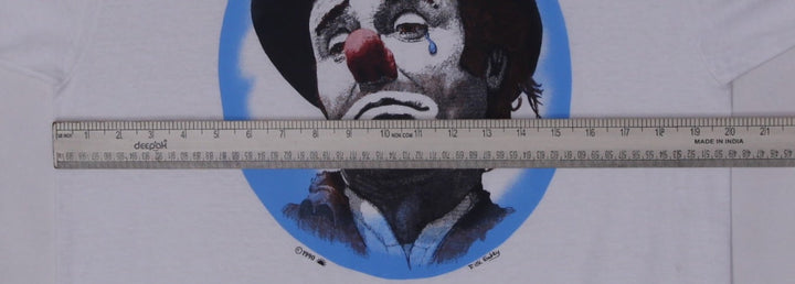 Vintage 1990 Rick Embry Sad Clown Art Print T-Shirt Made in USA Size L | Migration_T-Shirts - View 7 | Fashion Rerun
