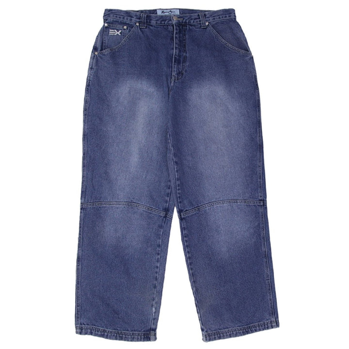 Y2K Mens Ecko Jeans NYC Blue Denim Bulldog Embroidered Logo