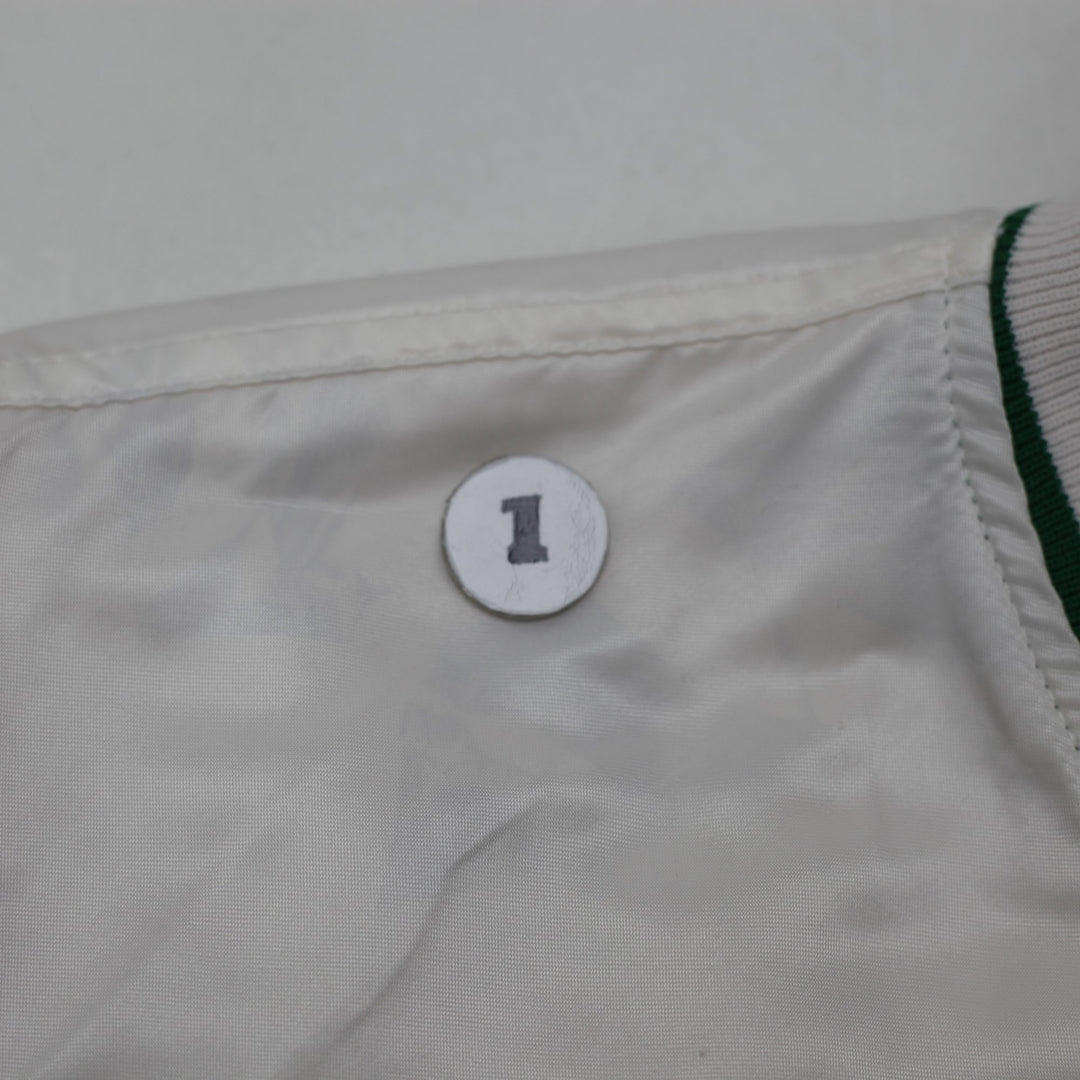 Vintage 90s Starter Boston Celtics Satin Bomber Jacket Size M