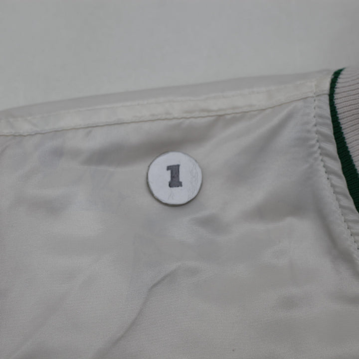 Vintage 90s Starter Boston Celtics Satin Bomber Jacket Size M
