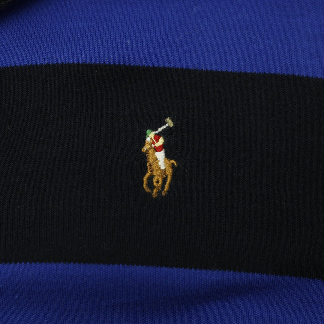 Youth Boys Polo Ralph Lauren Navy Striped Half Zip Knitwear Sweater Size 10-12 | Migration_Sweaters - Detail | Fashion Rerun