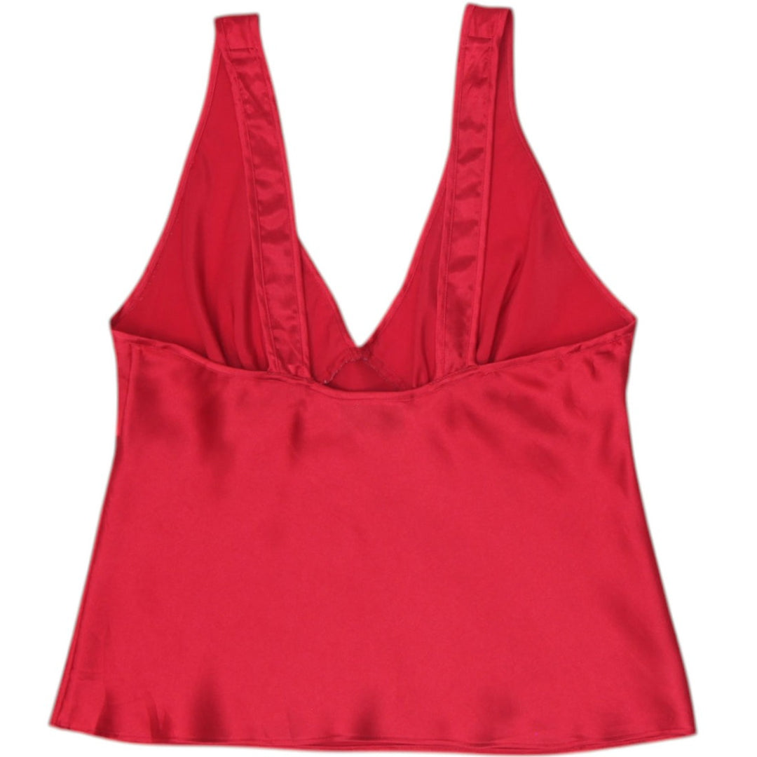 Y2K Ladies Marilyn Monroe by Warner's Red Satin Cami Top Size S
