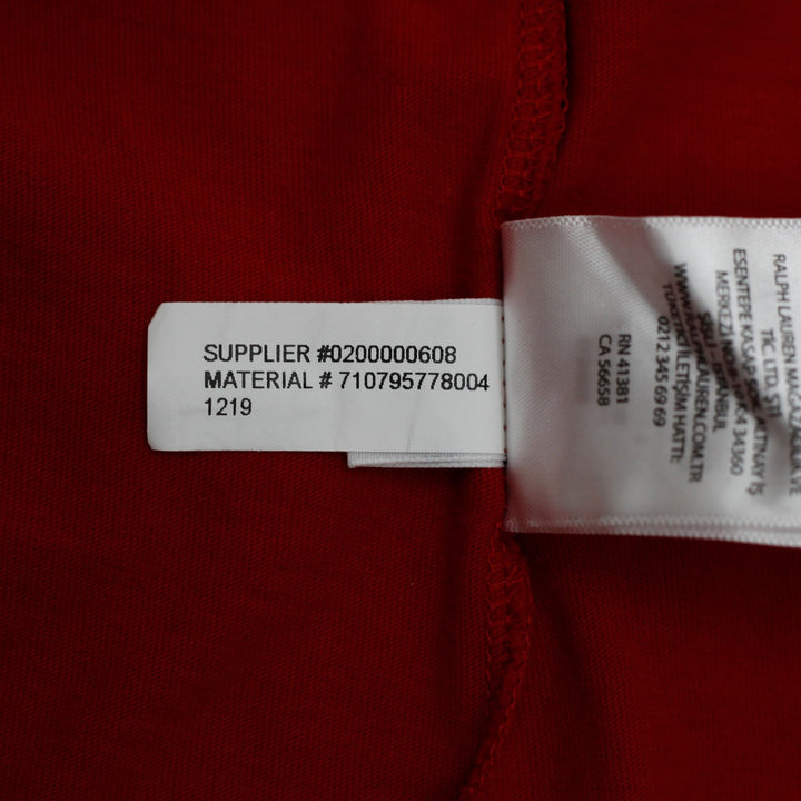 Mens Polo Ralph Lauren Red Big Graphic Logo T-Shirt Classic Fit Size L