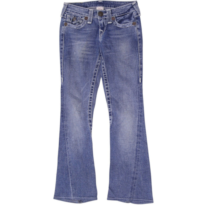 Y2K Ladies True Religion Joey Big Twisted Seam Flare Jeans Size 25