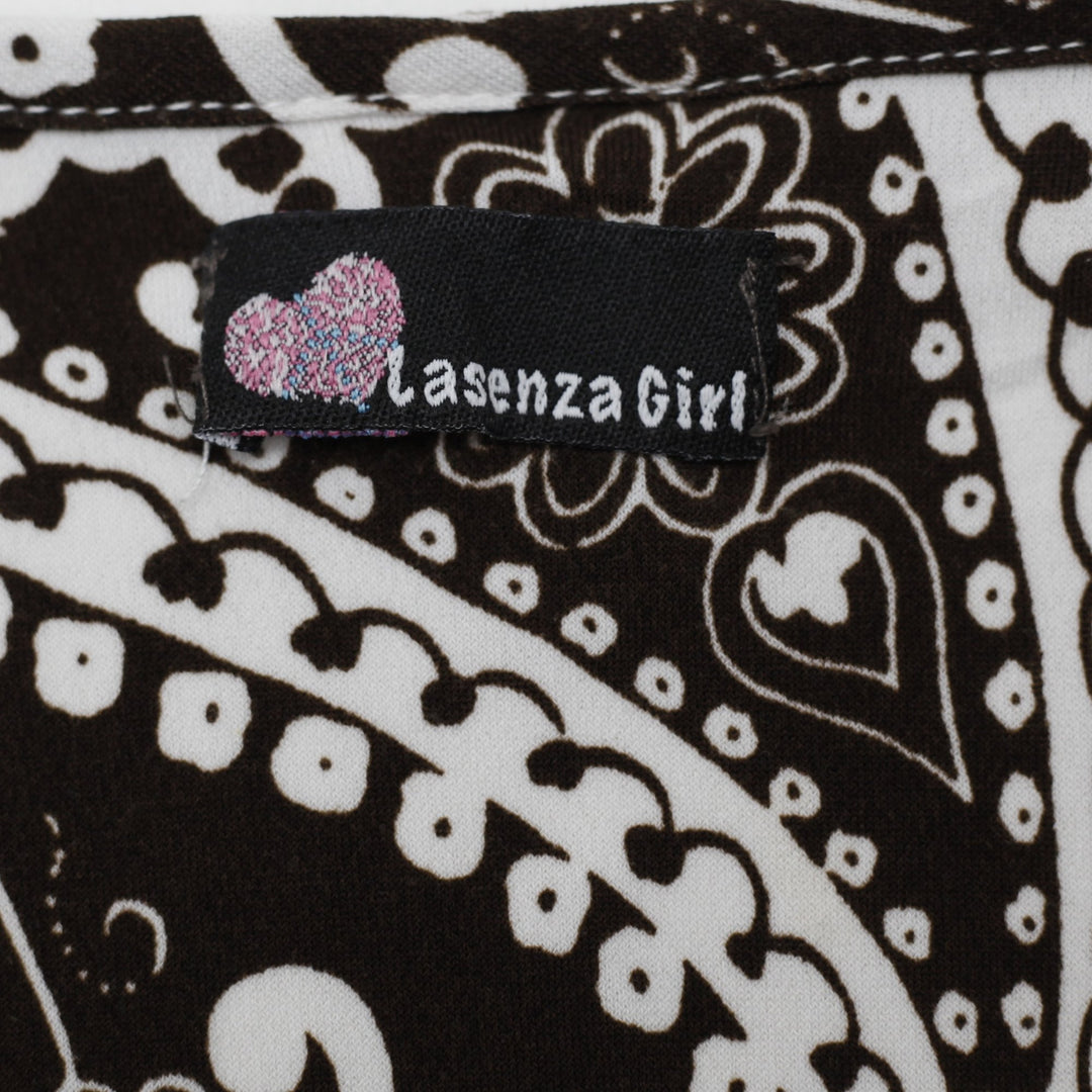 Y2K Youth La Senza Girl Paisley Floral Handkerchief Cami Top Medium Lace Trim