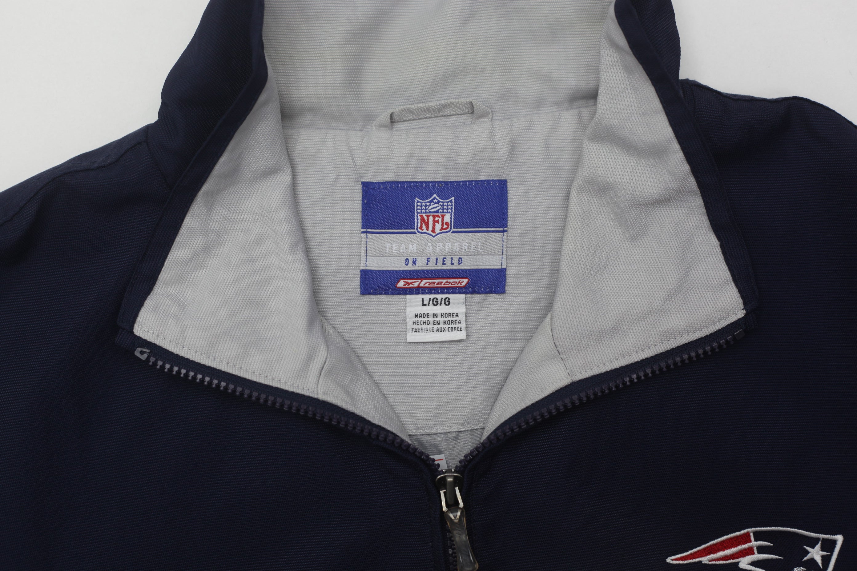 Reebok New England Patriotsフルジップフーディ L/G Shop Vintage Reebok NFL New England Patriots Full Zip Jacket
