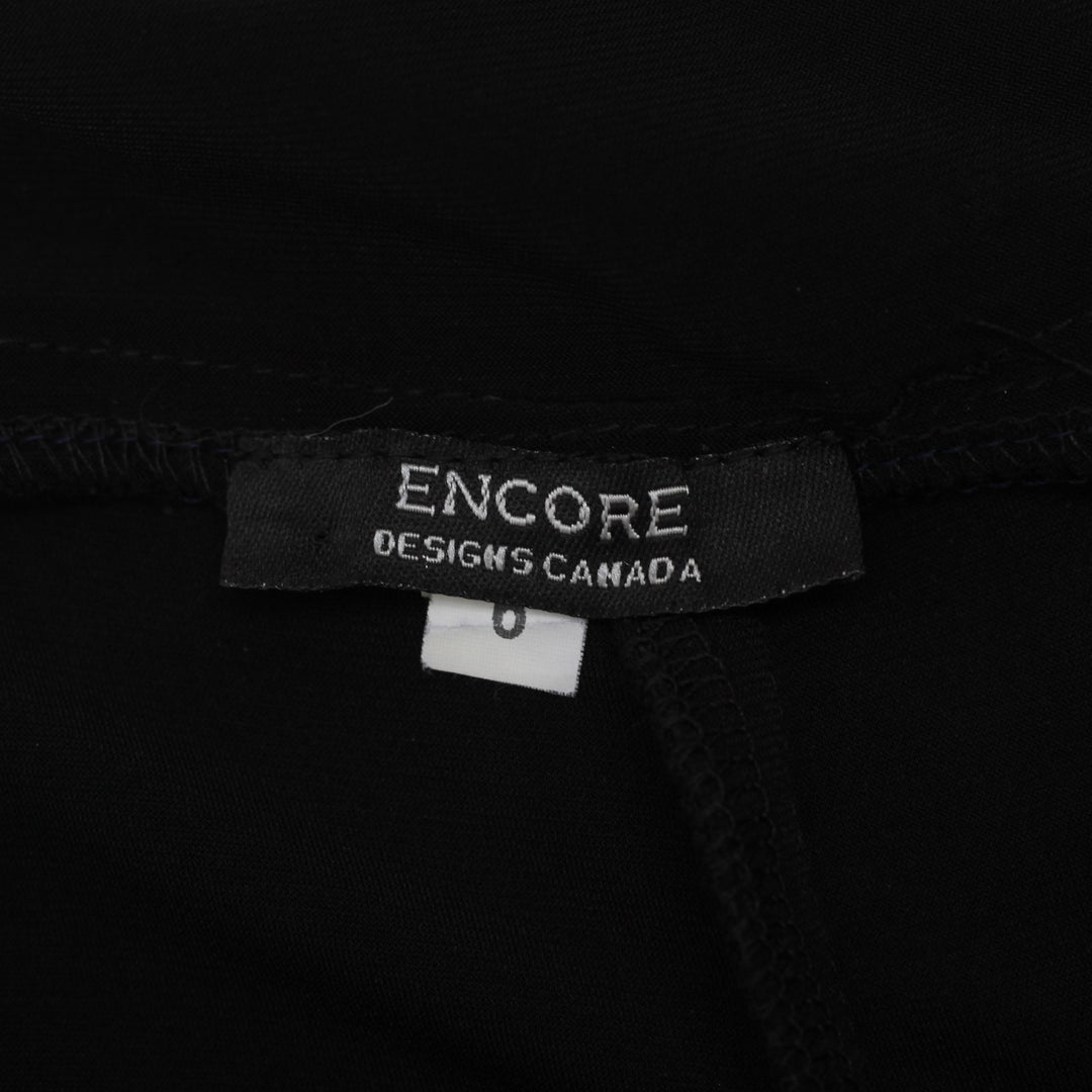 Y2K Ladies Encore Designs Canada Little Black Cocktail Dress Ruffle Size 6