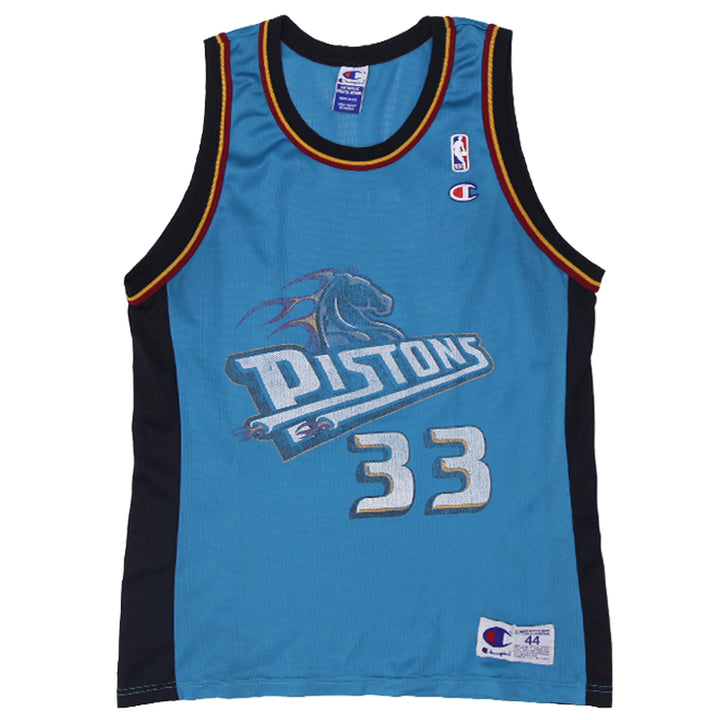 Vintage Champion NBA Detroit Pistons Grant Hill # 33 Basketball Jersey Made in USA Size 44 - Fashion Rerun Vintage Migration_Jersey