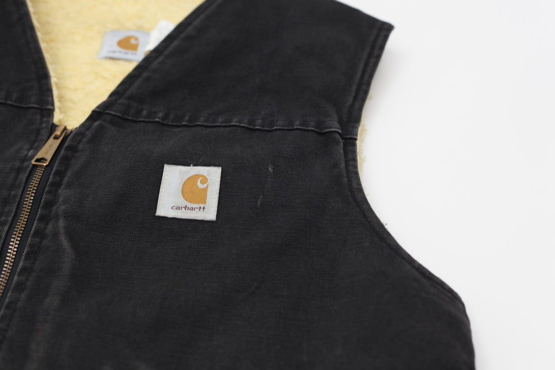 Vintage Carhartt Sherpa Fleece Lined Work Vest | Migration_Vests - Detail View | Fashion Rerun