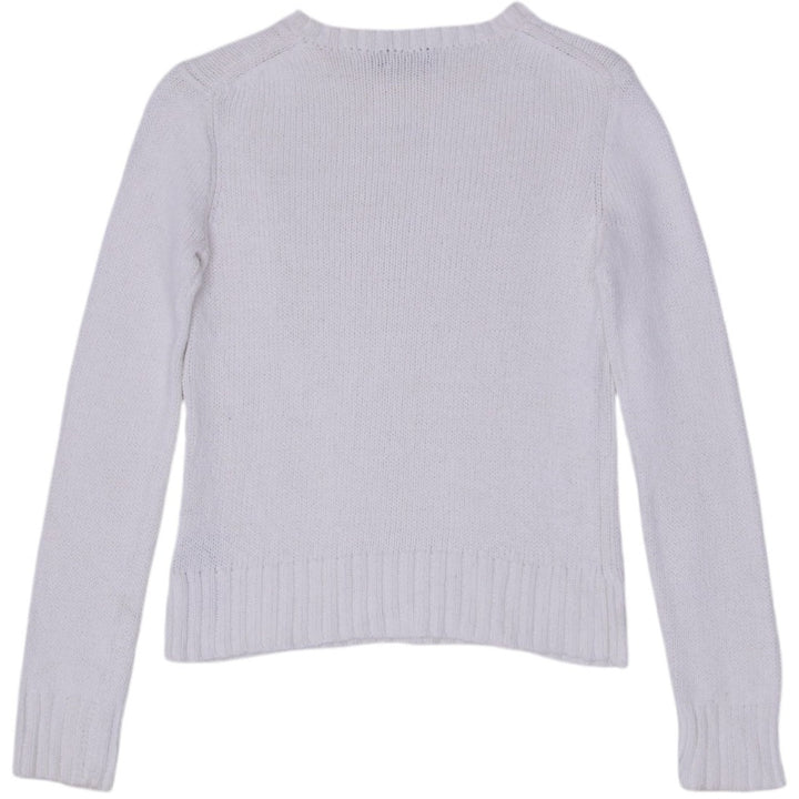 Vintage Ladies Polo Ralph Lauren Iconic American Flag Cotton Crewneck Sweater S