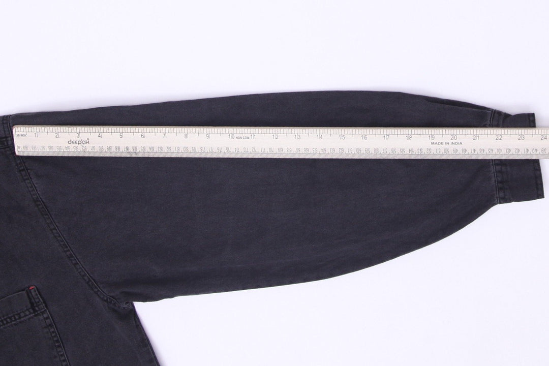 Vintage Levi's Men's Black Denim Long Sleeve Overshirt Size XL