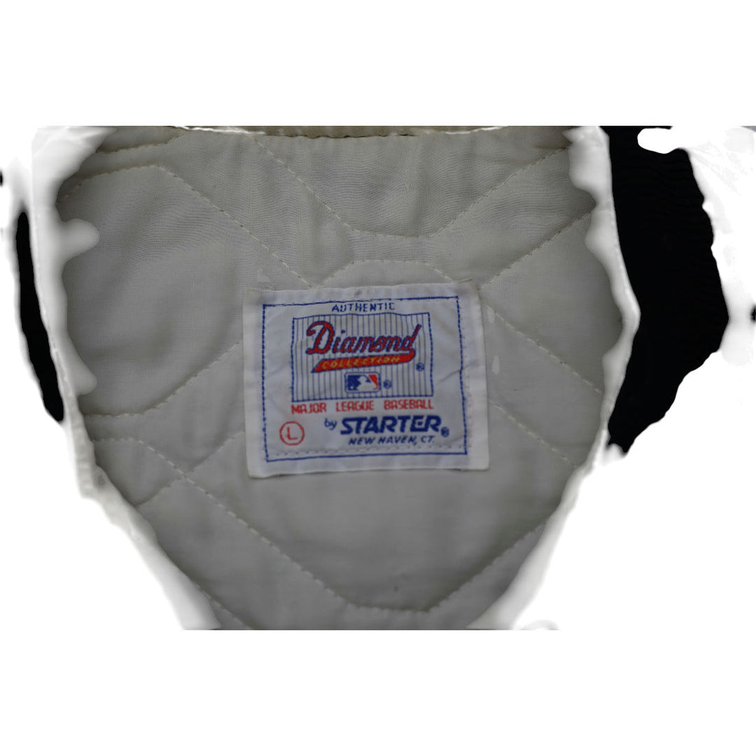 Vintage 90s Starter Chicago White Sox Bomber Jacket Made in USA Size L | Migration_Jackets - Back View | Fashion Rerun