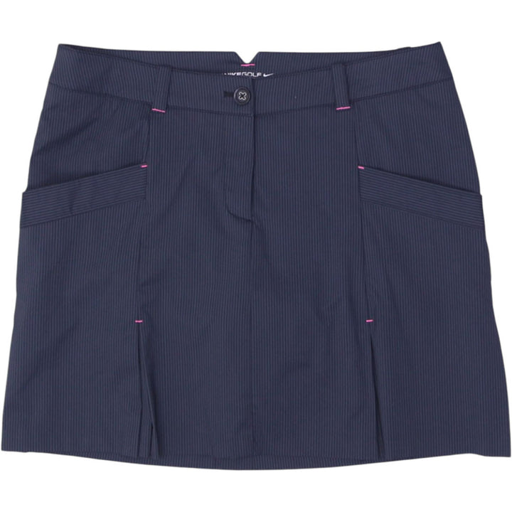 Womens Nike Golf Skirt Navy Pinstripe Athletic Pockets