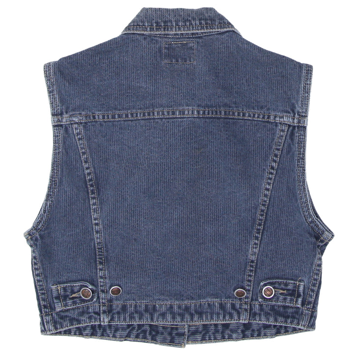 Y2K Manager Basic Jeans Denim Crop Vest - Fashion Rerun Vintage Migration_Tops