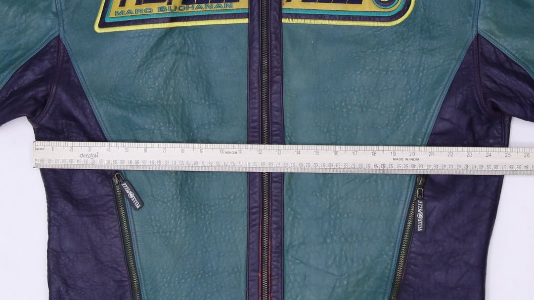 Vintage 90s Marc Buchanan Pelle Pelle Green Leather Jacket Size 42 | Migration_Jackets - View 11 | Fashion Rerun