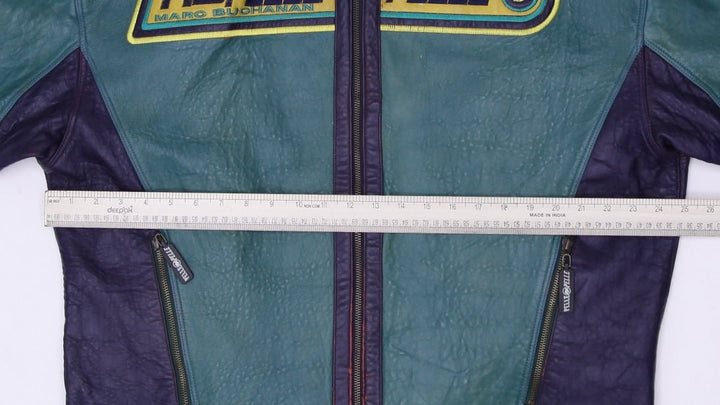 Vintage 90s Marc Buchanan Pelle Pelle Green Leather Jacket Size 42 | Migration_Jackets - View 11 | Fashion Rerun