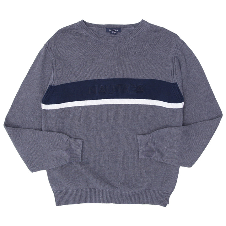 Mens Nautica Embroidered Crewneck Sweater - Fashion Rerun Vintage Migration_Sweaters