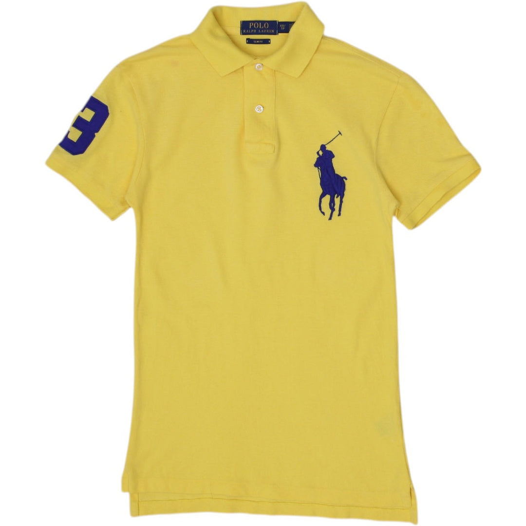 Mens Polo Ralph Lauren Slim Fit Polo Yellow Embroidered Logo Size XS | Migration_T-Shirts | Fashion Rerun