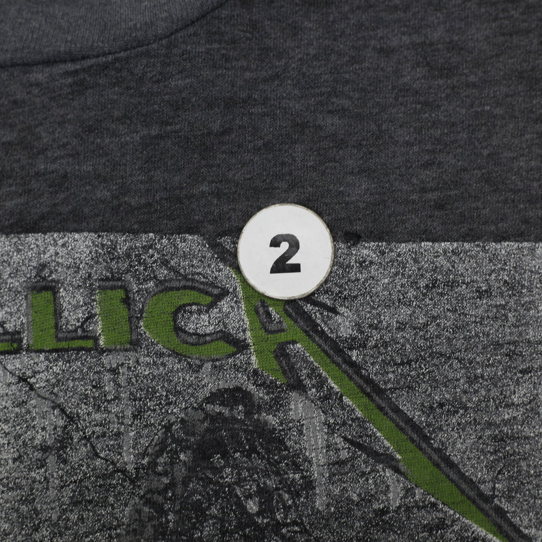 Vintage 1980s Metallica Lady Justice Album Graphic Band Dark Gray T-Shirt