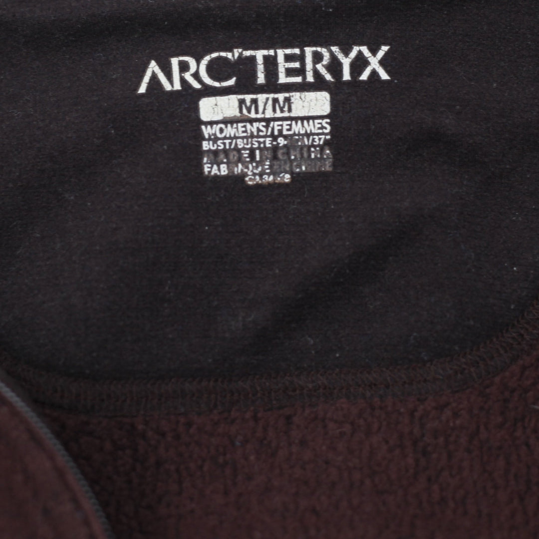 Ladies Arc'teryx Jacket Maroon Full Zip Fleece Polartec