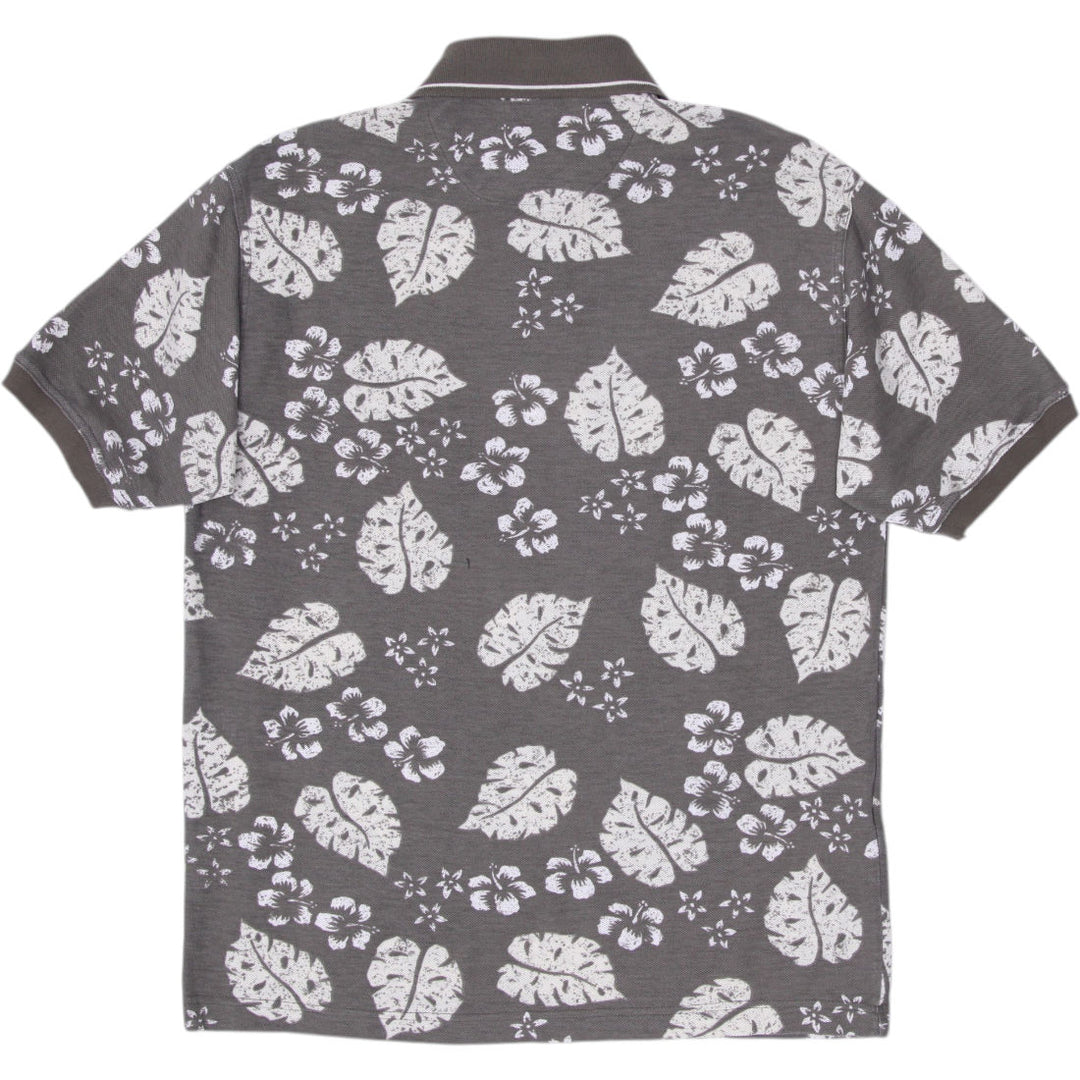 Mens Bugle Boy Floral Pattern Casual Polo Shirt Size M