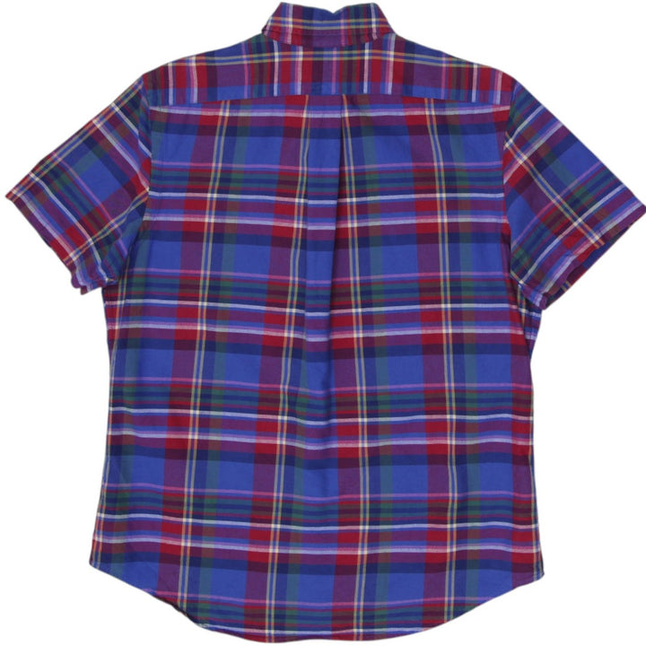 Mens Polo Ralph Lauren Plaid Short Sleeve Casual Button-Up Shirt Size M