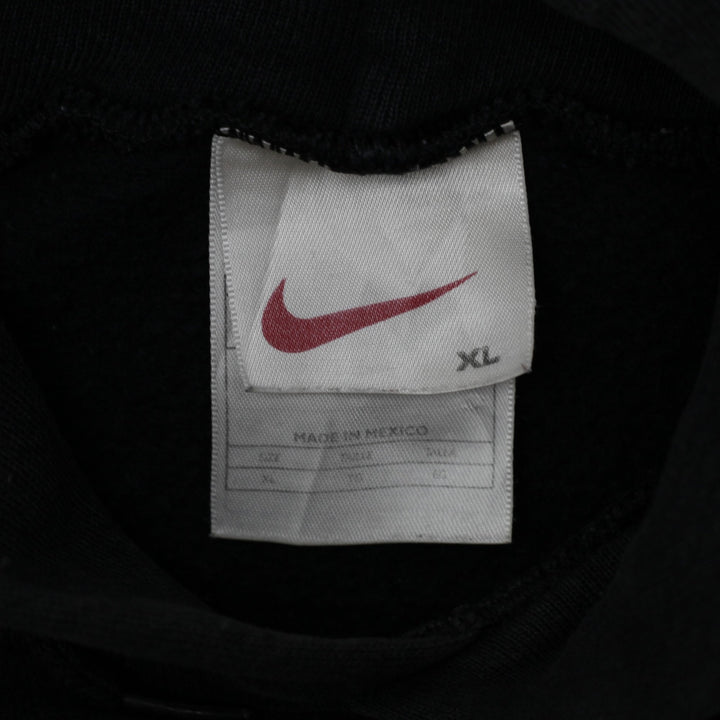 Vintage Embroidered Nike Center Swoosh Black Nike Pullover Hoodie XL | Migration_Hoodies - Back View | Fashion Rerun