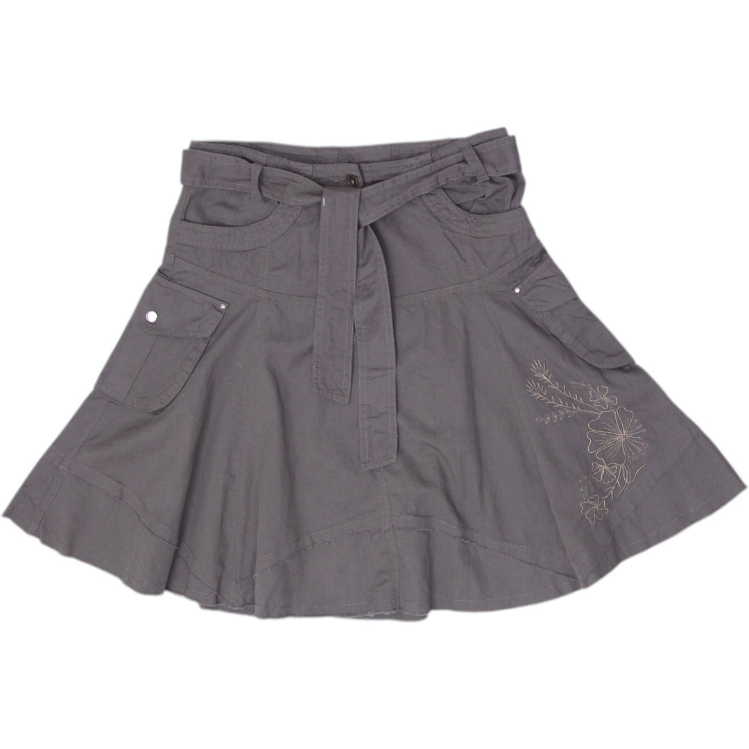 Y2K Ladies River Flower Skirt Embroidery Cargo Mini Skirt Size 36