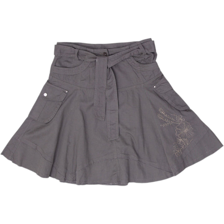 Y2K Ladies River Flower Skirt Embroidery Cargo Mini Skirt Size 36