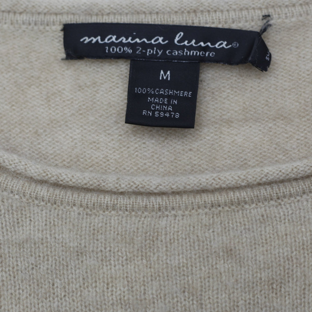 Ladies Marina Luna 100% 2 Ply Cashmere Sweater Size M