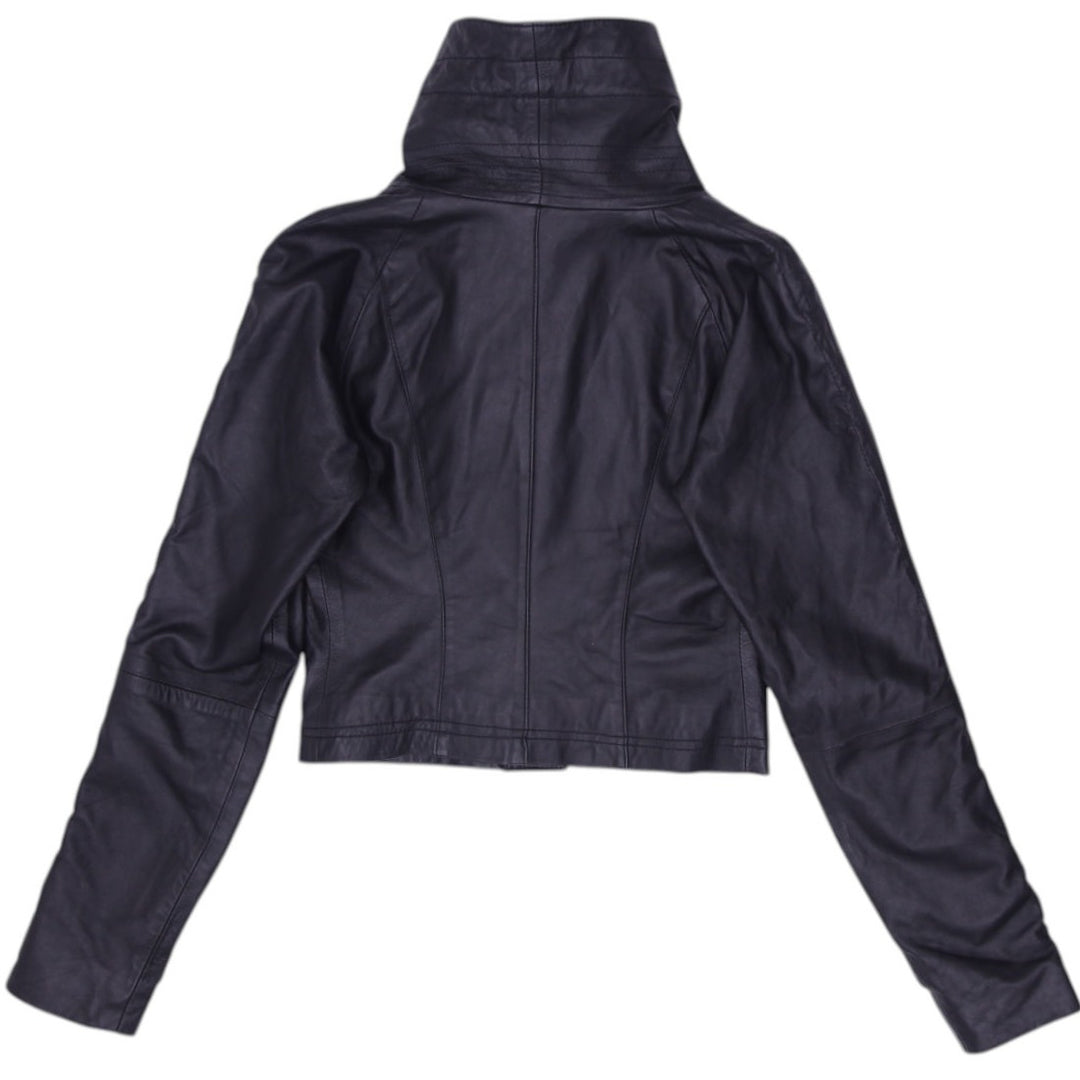 Y2K Ladies Bebe Casual Leather Jacket Size XS