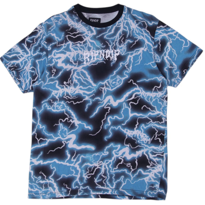 Mens Ripndip Blue Lightning Print Graphic T-Shirt Size L | Migration_T-Shirts SW COLLECTION | Fashion Rerun