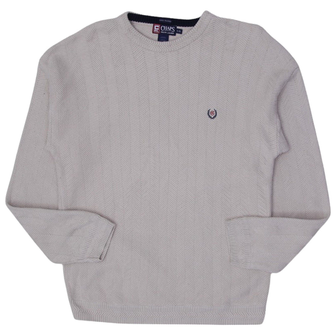 Shop Vintage Chaps Ralph Lauren Hand Framed Knit Sweater Size M