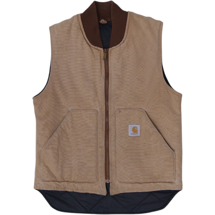 Vintage Carhartt Duck Canvas Quilted Insulated Vest Size M