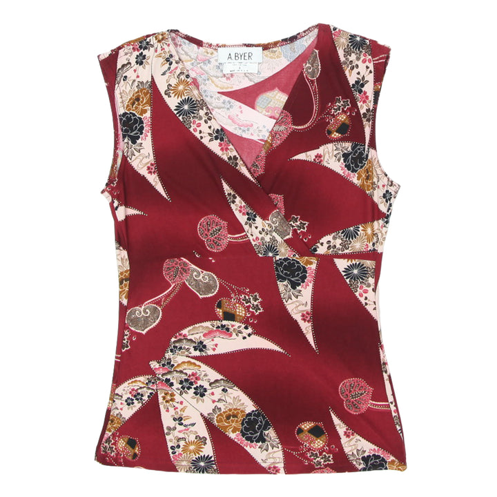 Y2K Sleeveless Floral Top