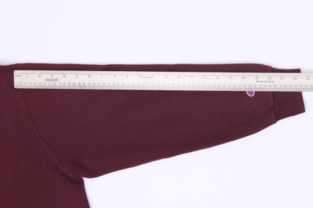 Vintage Mens Champion Washington Sweatshirt Maroon Embroidered Logo Size L